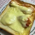 れもん12's cooksnap of when they made マヨキムチのチーズトースト.