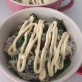りんごとみかん♬'s cooksnap of when they made とろろ昆布で大葉マヨご飯.
