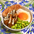 ゆにこーん☆'s cooksnap of when they made マグ丼(マグカップ丼ぶり)～ロコモコ風～.
