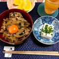 たぁープ〜's cooksnap of when they made スタミナＵＰ【生たまのっけ豚丼】.