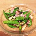 caruga's cooksnap of when they made しし唐とベーコン炒め.