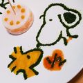 ＊KaNoｎ＊'s cooksnap of when they made ハーフバースデー☆スヌーピープレート.
