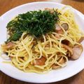 kitasato's cooksnap of when they made 梅肉ときのこの蒸しパスタ.