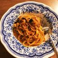 エル♀'s cooksnap of when they made なすとチーズのツナトマトスパゲティー.