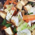 ♡HANABI18♡'s cooksnap of when they made 厚揚げとキャベツのひき肉味噌炒め.