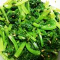 wakaba3's cooksnap of when they made 農家の食卓〜わさび菜の和え物〜.