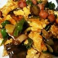 SHⅰ's cooksnap of when they made ニラ玉ならぬ“ピー玉”餡かけ！.