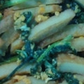 クックXFL002☆'s cooksnap of when they made カブの葉とさつま揚げの卵とじ.