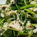 ブランポート's cooksnap of when they made 簡単！空芯菜とエリンギのにんにく炒め.