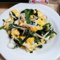 ＴＯＭＯＷＡＴ's cooksnap of when they made ニラもやしの卵炒め.