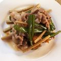 ゆきさく♪'s cooksnap of when they made レンジで！時短豚肉ごぼうピーマン炒め.