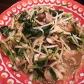 クックQJZ6HM☆'s cooksnap of when they made 豚小間もやしほうれん草の炒め物.