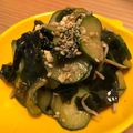 hanasasasa's cooksnap of when they made 甘酢でペロリ♡きゅうりとワカメの酢の物★.