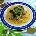 PoTh's cooksnap of when they made 牛肉と小松菜の和風パスタ.