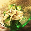 記念樹's cooksnap of when they made おくらの粒マスタード和え.