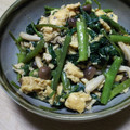 七色ワクチン's cooksnap of when they made 空芯菜としめじの卵炒め☆.