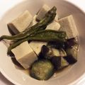 caruga's cooksnap of when they made 高野豆腐の含め煮～茄子＆ししとう添え～.