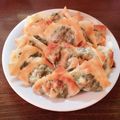 きみみ✧˖'s cooksnap of when they made モロヘイヤのえび蒸し餃子　.