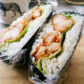 猫のオソマ's cooksnap of when they made から揚げおにぎらず.