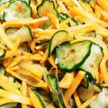 桃のゴンザレス's cooksnap of when they made 学校給食　きゅうりとにんじんのおかか和え.