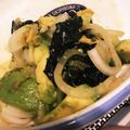 bulue25's cooksnap of when they made 美肌の一品✨アボカドと玉ねぎの海苔和え.