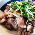 あいらもると's cooksnap of when they made 居酒屋☆砂ずり(砂肝)と葱の塩ガーリック.