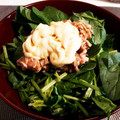 eritami's cooksnap of when they made ツナとサラダほうれん草のめんつゆマヨ和え.
