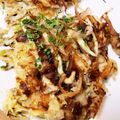 ちリリ's cooksnap of when they made 残り物活用★素麺のなんちゃってお好み焼き.