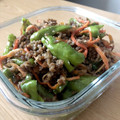 作って食べるの大好き's cooksnap of when they made 食べたら青椒肉絲！ししとうのひき肉炒め♪.