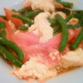 カーシャ's cooksnap of when they made トマト・いんげん・卵の中華風炒め物.