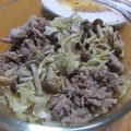 hatata88's cooksnap of when they made 超簡単！豚ときのことキャベツのレンジ蒸し.