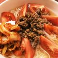 ☆ぴーなっつ☆'s cooksnap of when they made トマトと茄子のひんやり素麺.