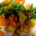 anonstyle's cooksnap of when they made 大人の給食☆かじきと野菜の五色あえ.