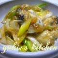 yukiはぴ's cooksnap of when they made 旬♡ぷりぷり牡蠣と青ネギのサッパリ炒め.