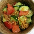 クックGB6431☆'s cooksnap of when they made トマトときゅうりの梅和え.