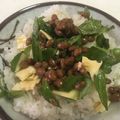 papikun's cooksnap of when they made バジルチーズ納豆.