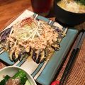 ジャンキーくん's cooksnap of when they made なすの天ぷら　鶏そぼろあんかけ.