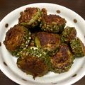 ☆べるたん☆'s cooksnap of when they made ゴーヤのカレーマヨ肉詰め.