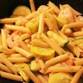 ame-ikuru's cooksnap of when they made ✿海老とズッキーニのパスタ✿.
