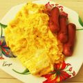 独女の休日's cooksnap of when they made 朝食に簡単♪濃厚チーズオムレツ風.