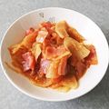 abcjdママ's cooksnap of when they made 薄切り大根とベーコンの味噌炒め.