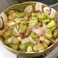 メケコ's cooksnap of when they made そら豆とベーコンのにんにく炒め.
