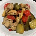 wanko8686's cooksnap of when they made 鶏肉とパプリカ・キュウリでつやてり炒め.