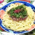 ののっく's cooksnap of when they made 暑い日さっぱり！梅と大葉の納豆冷製パスタ.