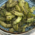 yummy?'s cooksnap of when they made 簡単♡ゴーヤのあっさり胡麻酢炒め♪.