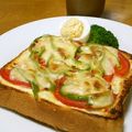 みなみ7's cooksnap of when they made 野菜たっぷり❤トマトチーズトースト.