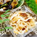 makichihua's cooksnap of when they made レンコンと椎茸・カニカマのごまあえ♪.