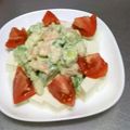 ☆ありか358☆'s cooksnap of when they made 海老アボカド豆腐トマト☆わさびマヨサラダ.