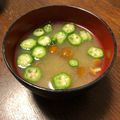 四児のハハ's cooksnap of when they made 胃腸に嬉しい◎おくらとなめこのみそ汁.