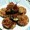 まぶたん's cooksnap of when they made 簡単！『ズッキーニのジューシー肉詰め』.
